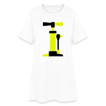 Graphique de pompe à air pour vélo - Robe T-shirt Femme - blanc - Devant