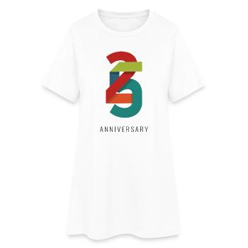 25 Years – Modern Anniversary Design - Women’s T-Shirt Dress - white - Front