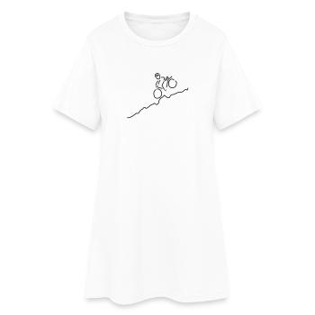 downhill mit fahrrad - Frauen T-Shirt-Kleid - Weiß - Vorne