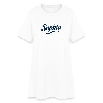 Conception abstraite à l’aquarelle - Robe T-shirt Femme - blanc - Devant