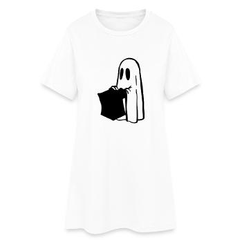 Halloween - Frauen T-Shirt-Kleid - Weiß - Vorne