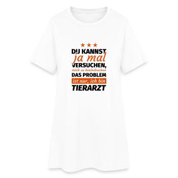 Tierarzt - Frauen T-Shirt-Kleid - Weiß - Vorne