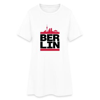 Berlin City - Frauen T-Shirt-Kleid - Weiß - Vorne