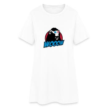 3D Glasses amazed Monkey - Frauen T-Shirt-Kleid - Weiß - Vorne