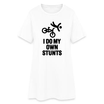 I do my own stunts BMX moto cross vélo cyclisme - Robe T-shirt Femme - blanc - Devant