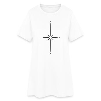 Star - Women’s T-Shirt Dress - white - Front