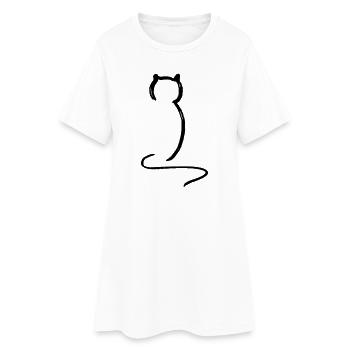 Chat - Robe T-shirt Femme - blanc - Devant