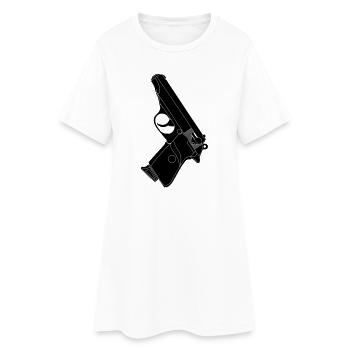 Valse pistolet - Robe T-shirt Femme - blanc - Devant