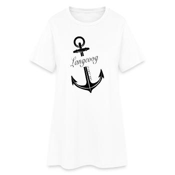 Langeoog - Frauen T-Shirt-Kleid - Weiß - Vorne