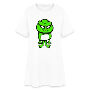 grenouille en colère en colère en colère en colère mécontent mignon - Robe T-shirt Femme - blanc - Devant