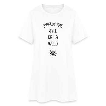 J'peux pas j'ai de la Weed - Robe T-shirt Femme - blanc - Devant