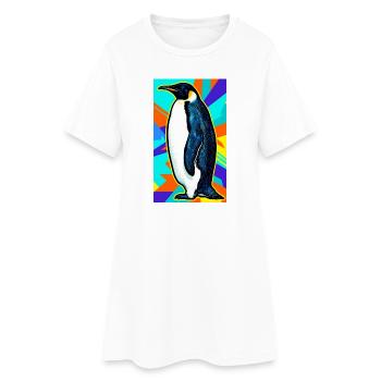 pingouin - Robe T-shirt Femme - blanc - Devant