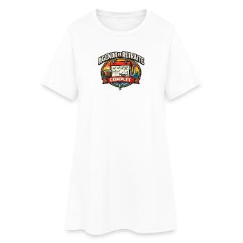 Agenda de Retraité Complet Humour - Robe T-shirt Femme - blanc - Devant