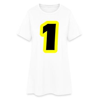 1 Symbole numérique - Robe T-shirt Femme - blanc - Devant