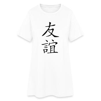 Freundschaft-Kanji 2 - Frauen T-Shirt-Kleid - Weiß - Vorne