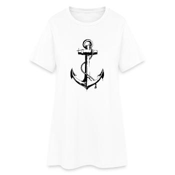 Ahoy - Frauen T-Shirt-Kleid - Weiß - Vorne