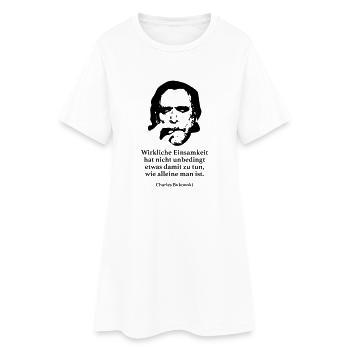 Bukowski: réel solitude n'a pas été inflexibles - Robe T-shirt Femme - blanc - Devant