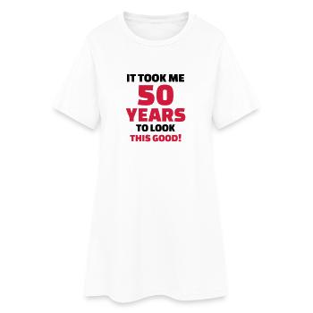50 Years Anniversaire - Robe T-shirt Femme - blanc - Devant
