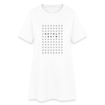 GetOut 2016 Sehtest 3 - Frauen T-Shirt-Kleid - Weiß - Vorne