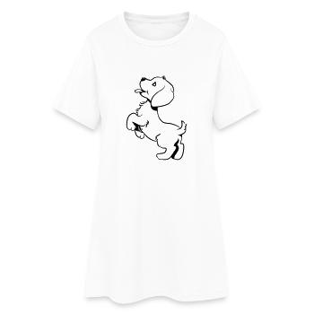 Bébé chien doux - Robe T-shirt Femme - blanc - Devant