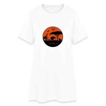 Afrika - Sonnenuntergang - Frauen T-Shirt-Kleid - Weiß - Vorne