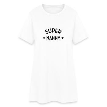 Tagesmutter Nanny Baby Babysitter Kind Geburt Mama - Frauen T-Shirt-Kleid - Weiß - Vorne