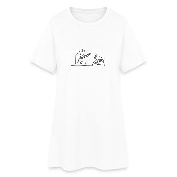 rockmusiker mit gitarre - Frauen T-Shirt-Kleid - Weiß - Vorne