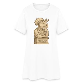 Stoiceratops - Women’s T-Shirt Dress - white - Front