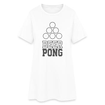 Bier Pong Logo 7 - Frauen T-Shirt-Kleid - Weiß - Vorne