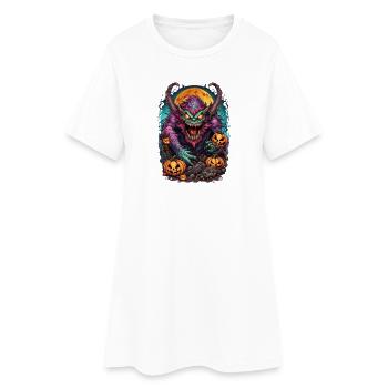 Demon Halloween - Women’s T-Shirt Dress - white - Front
