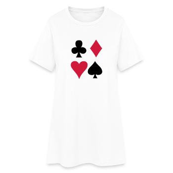 Jeu de Cartes - Carte à jouer - Robe T-shirt Femme - blanc - Devant