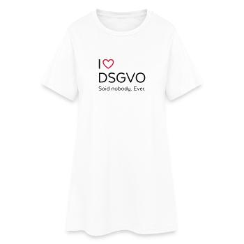 I love DSGVO (black) - Women’s T-Shirt Dress - white - Front