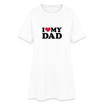I love my Dad - Robe T-shirt Femme - blanc - Devant