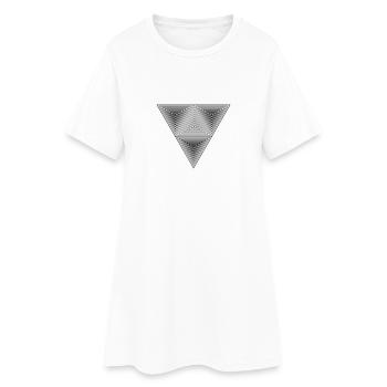 Optical illusion (Hipster Dreick) B&w Art - Frauen T-Shirt-Kleid - Weiß - Vorne