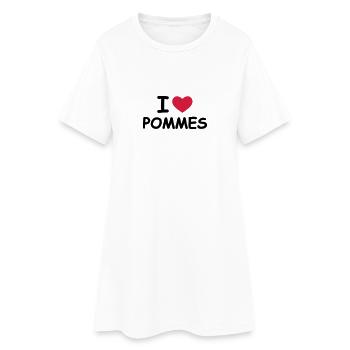 J'aime français - Robe T-shirt Femme - blanc - Devant