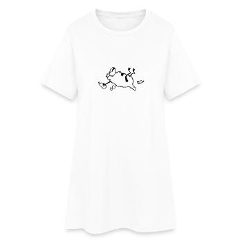 Drunken Sheep - Women’s T-Shirt Dress - white - Front