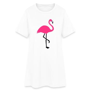 Flamingo summer sun beach - Women’s T-Shirt Dress - white - Front