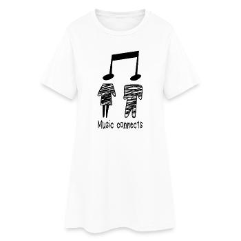 Musicien Professeur de musique Récitant une partition cadeau - Robe T-shirt Femme - blanc - Devant