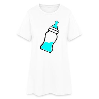 Baby bottle - Women’s T-Shirt Dress - white - Front