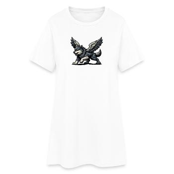 Winged Wolf Majestic - Women’s T-Shirt Dress - white - Front