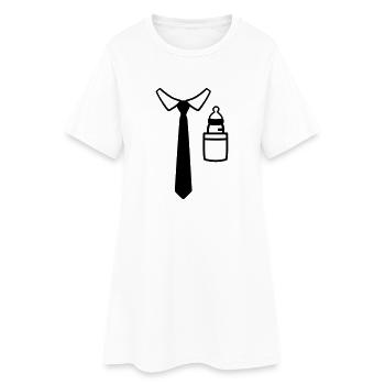 Père - Robe T-shirt Femme - blanc - Devant