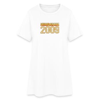 Originales Vintage-Logo 2009 - Frauen T-Shirt-Kleid - Weiß - Vorne