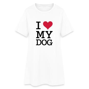 I Love My Dog - Robe T-shirt Femme - blanc - Devant