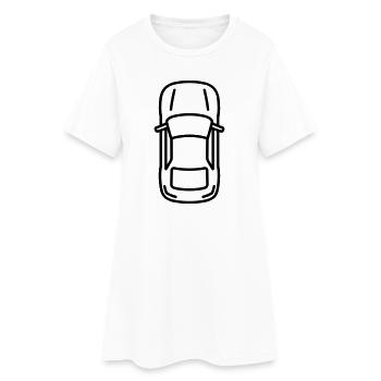 voiture - Robe T-shirt Femme - blanc - Devant