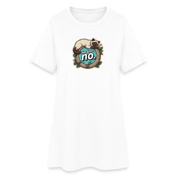 Bkh point no - Women’s T-Shirt Dress - white - Front
