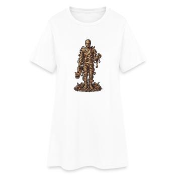 Halloween Carpenter Mummy - Women’s T-Shirt Dress - white - Front