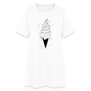 Art de la glace - Robe T-shirt Femme - blanc - Devant
