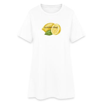 Design frais de citron estival - Robe T-shirt Femme - blanc - Devant