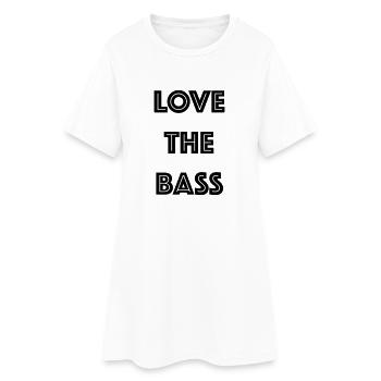 Aime la basse - Robe T-shirt Femme - blanc - Devant