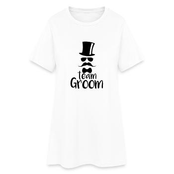 Team Groom Bachelor Party JGA Bräutigam Jungeselle - Women’s T-Shirt Dress - white - Front